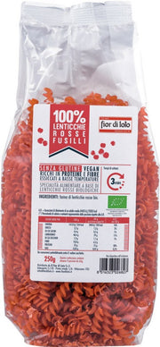 Fior Di Loto Fusilli Di Lenticchie Rosse 250g-1
