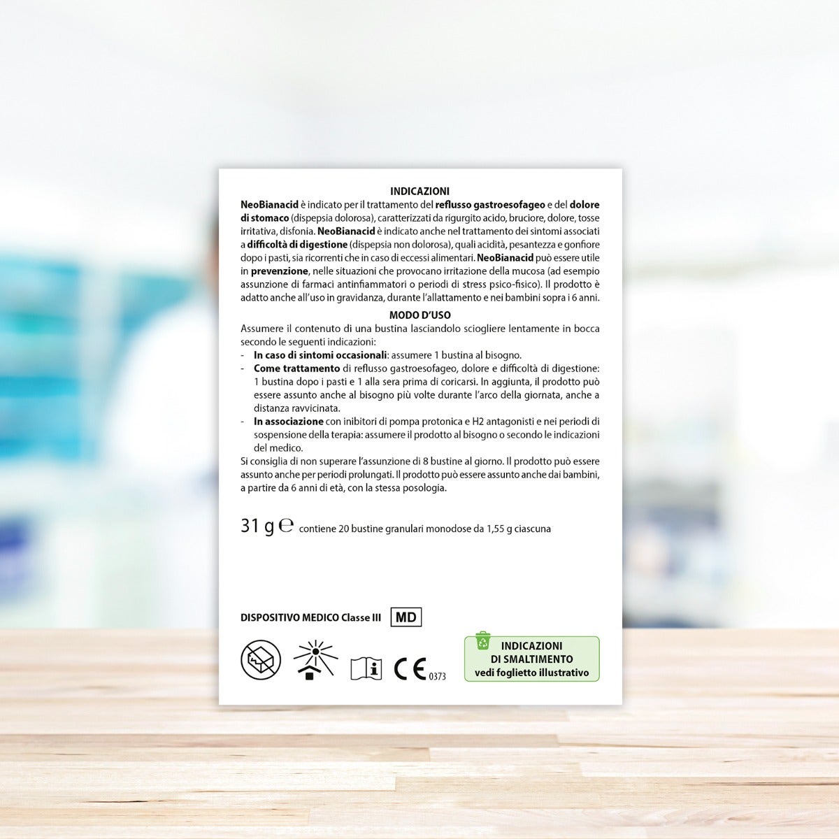 Aboca Neobianacid Acidità Reflusso 20 Buste Monodose
