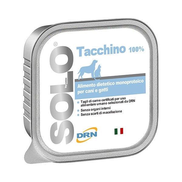 Drn Solo Tacchino Alimento Dietetico Monoproteico Umido Cani/Gatti 300g-2