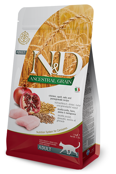 Farmina N&D Ancestral Grain Pollo E Melograno Gatti Adulti Sacco 5kg-2