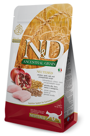 Farmina N&D Ancestral Grain Neutered Pollo E Melograno Gatti Adulti Sterilizzati Sacco 1,5kg-1