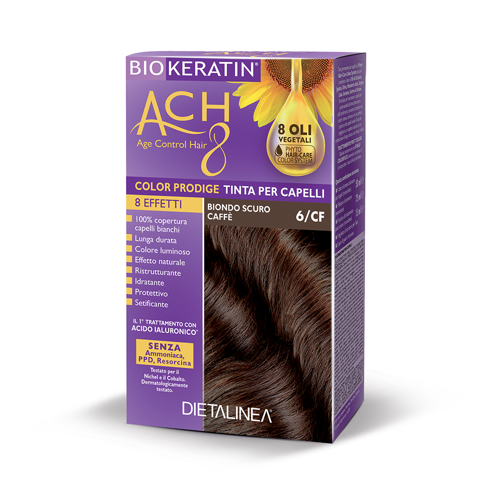 Biokeratin Ach8 Tinta per Capelli Biondo Scuro Caffè 6/CF 1 Pezzo-1