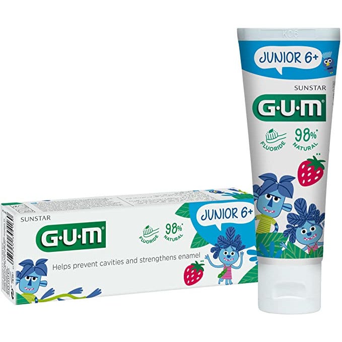 Gum Junior Dentifricio 6+ Anni Gusto Fragola 50ml-4
