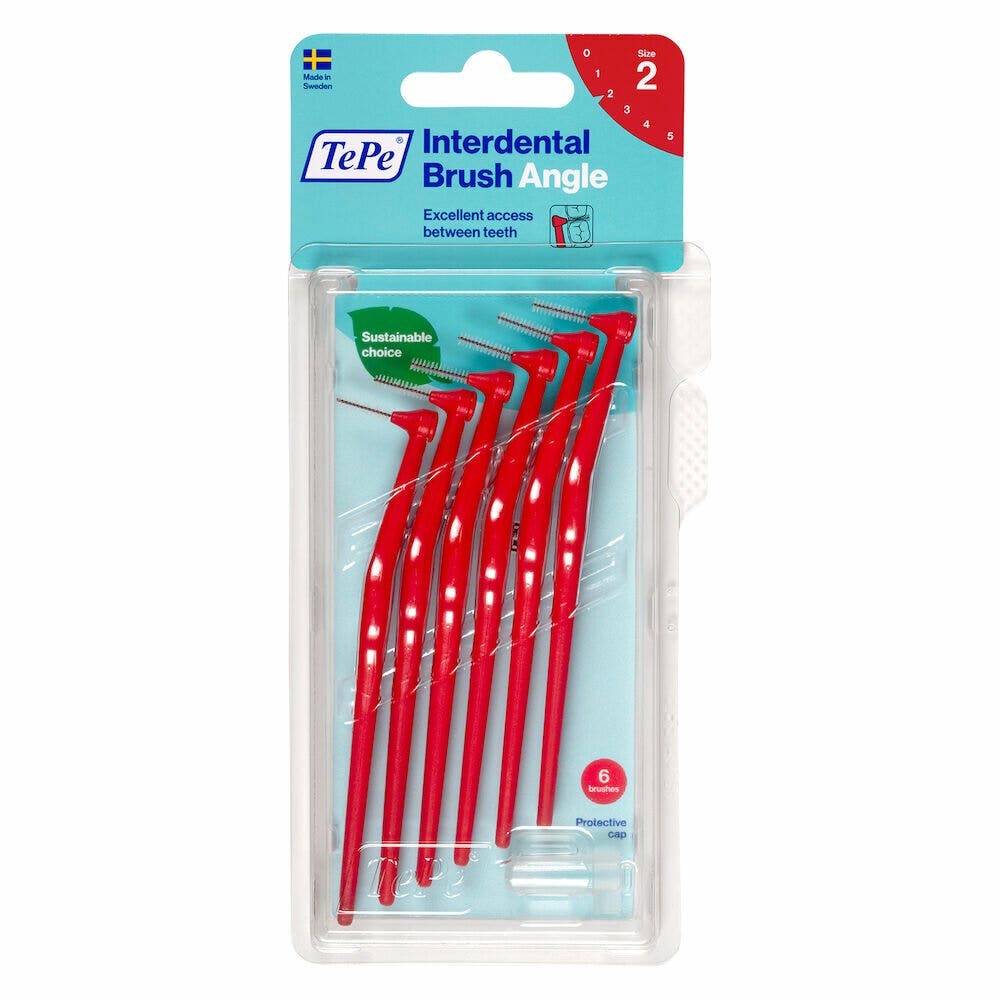 Tepe Angle Rosso Scovolino Angolato Per Pulizia Interdentale Misura Iso 2 Filo 0,5 Mm 6 Pezzi-1