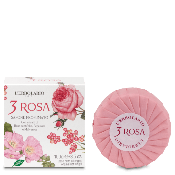 L'Erbolario Sapone 3 Rosa 100g-2