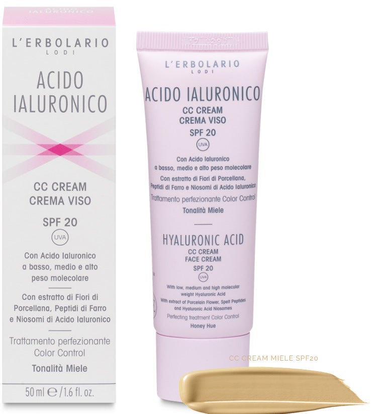 L'Erbolario CC Cream Tonalità Miele Acido Ialuronico SPF20 50ml-3