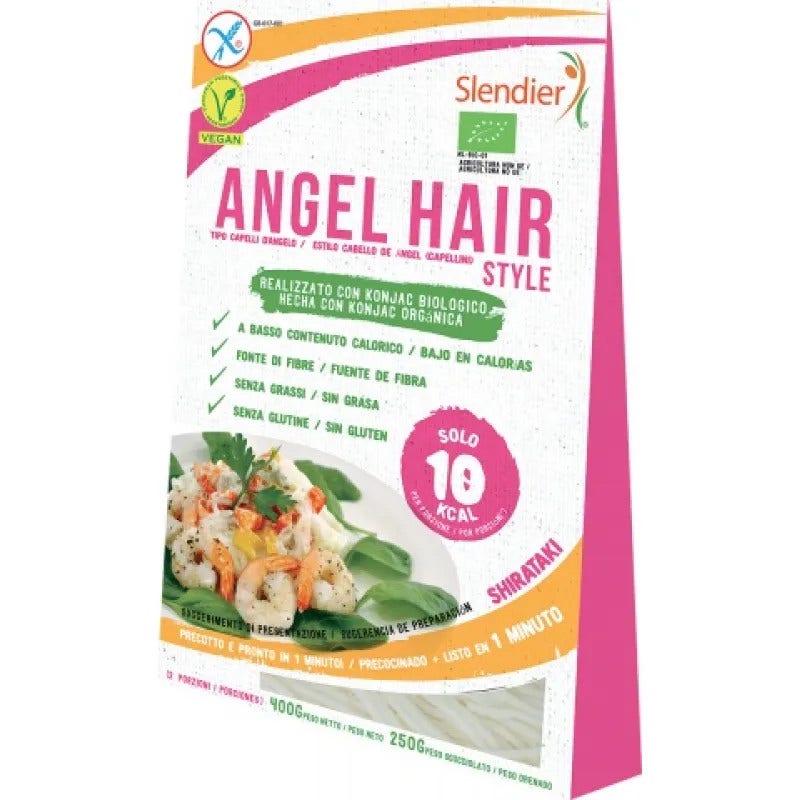 Slendier Shirataki Capelli D'Angelo Bio 250g-1