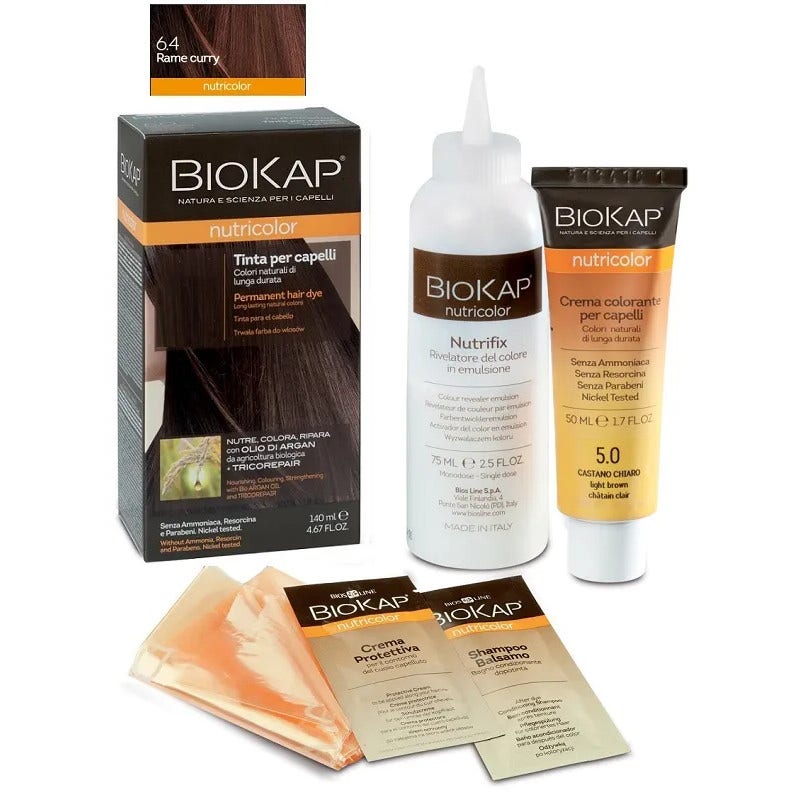 Biokap Nutricolor Tinta Delicata Rapid 6,4 Rame Curry-2