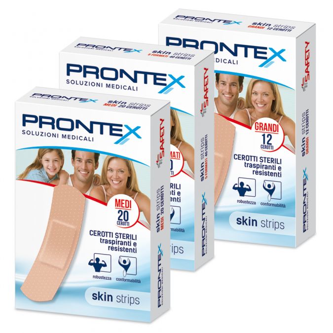Prontex Skin Cerotto Strisce Formato Grande 12 Pezzi  - 1