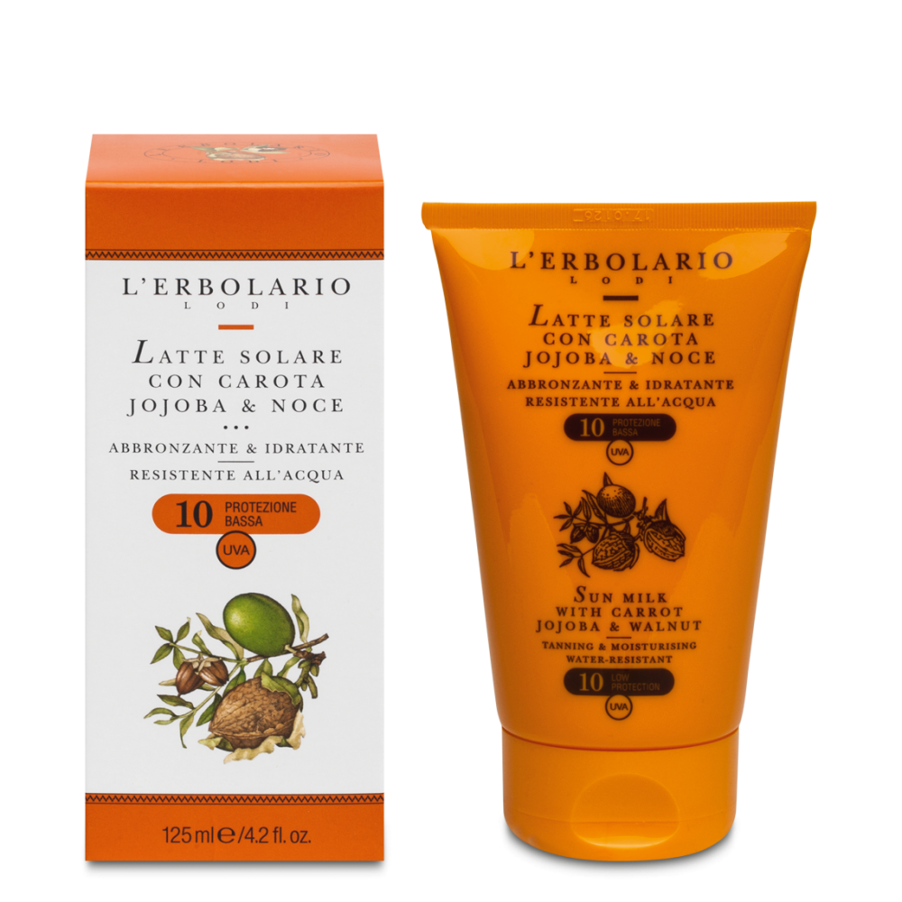L'Erbolario Latte Solare Viso/Corpo Carota Jojoba E Noce 125ml SPF10-3