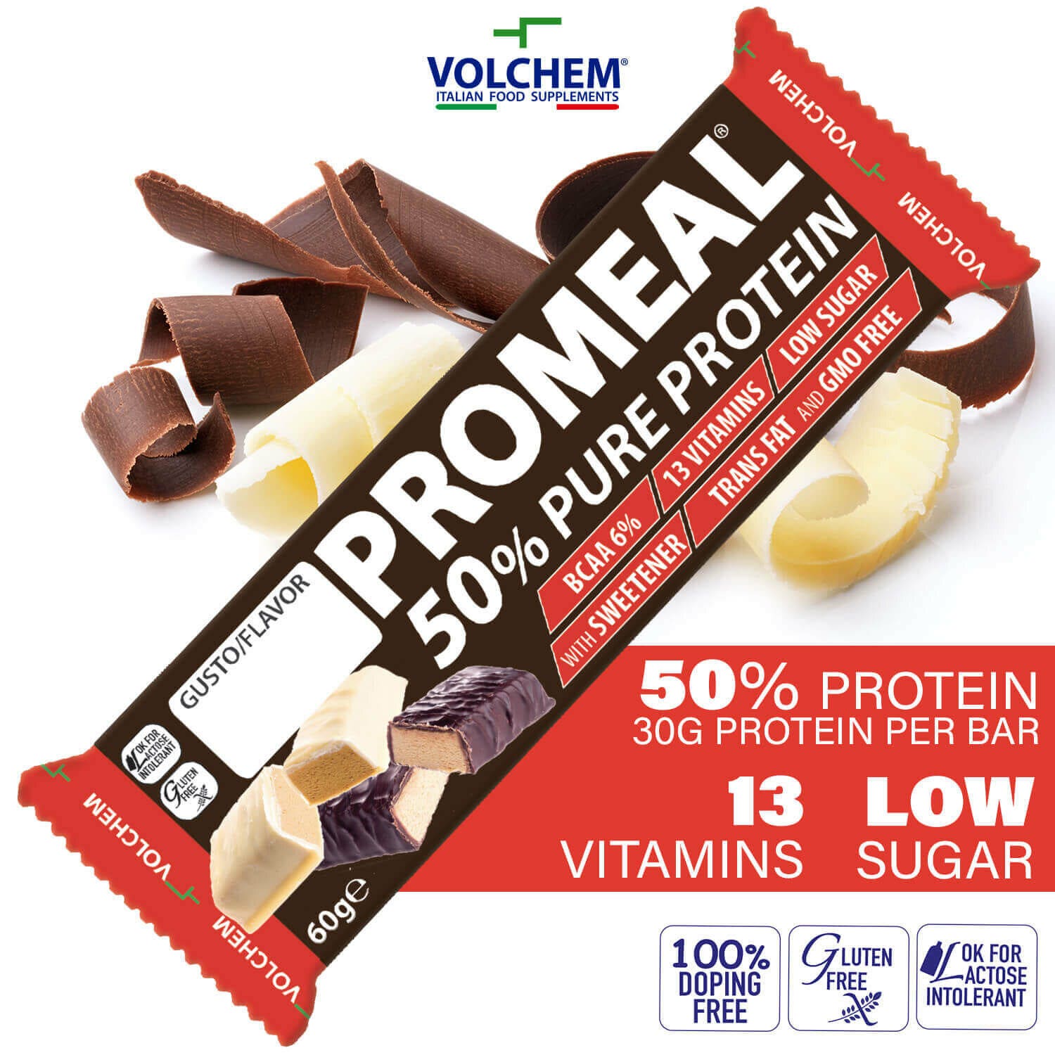 Promeal Protein 50% Gusto Natural (Ricoperta di Cioccolato) 60g-2