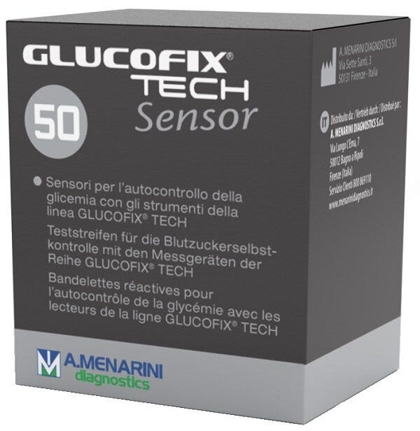 Glucofix Tech Sensor Strisce Misurazione Glicemia 50 Pezzi-1