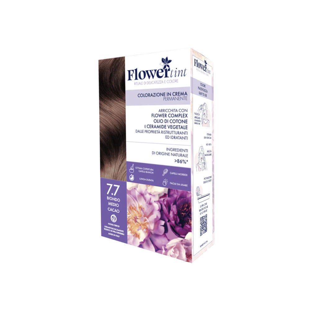 Flowertint Colorazione In Crema Permanente Colore 7,7 Biondo Medio Cacao-1