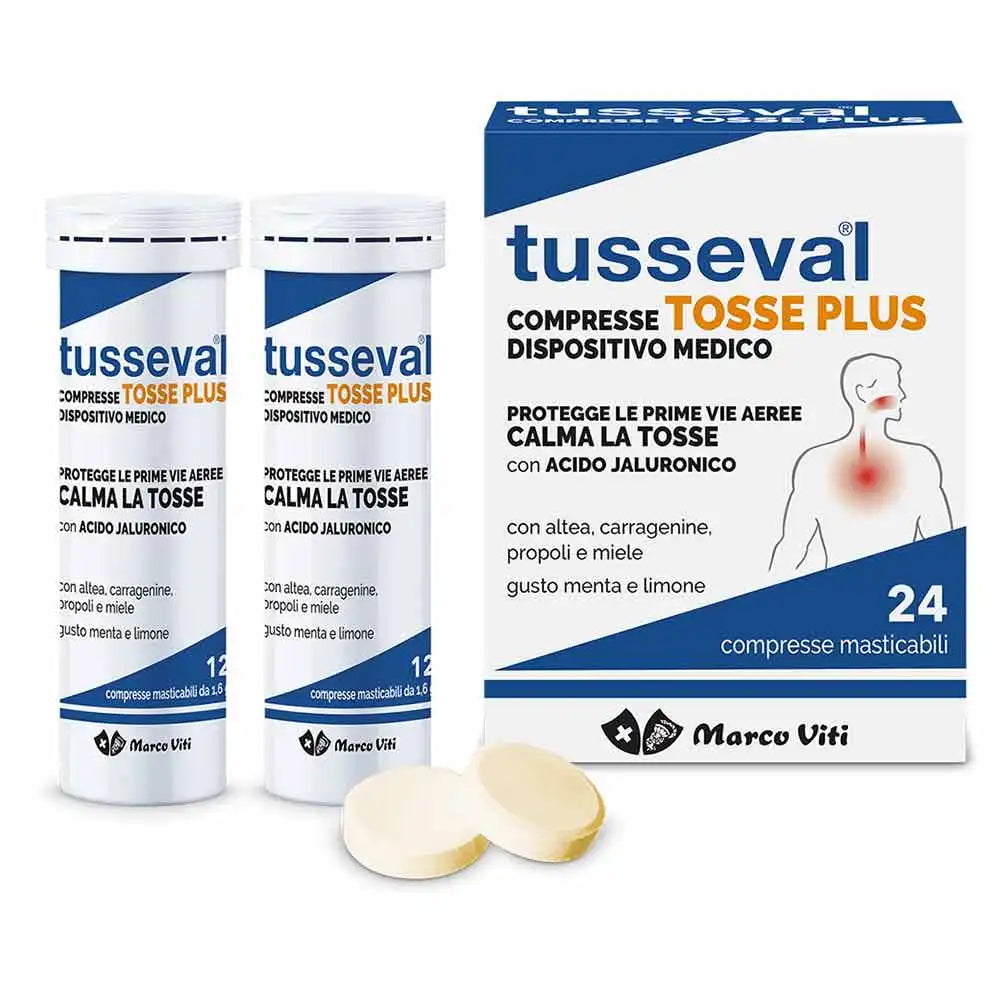 Tusseval Tosse Plus 24 Compresse Menta Limone  - 1