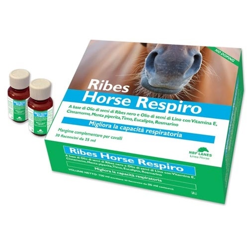 Nbf Lanes Ribes Horse Respiro Mangime Complementare Per Equini 30 Flaconi Da 25ml-2