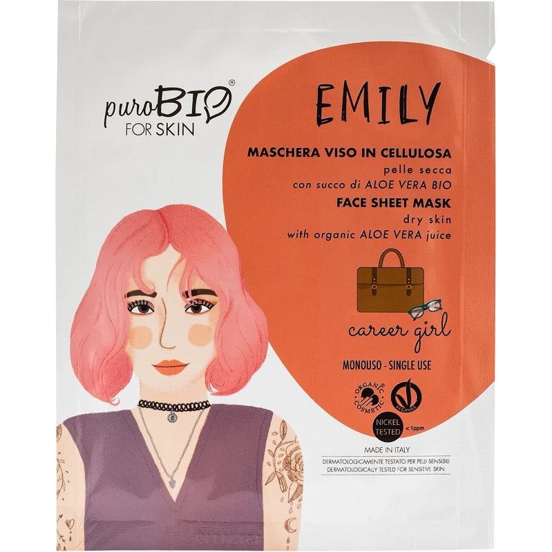 Purobio For Skin Emily Maschera In Tessuto 14  Pelle Secca 15ml  - 1
