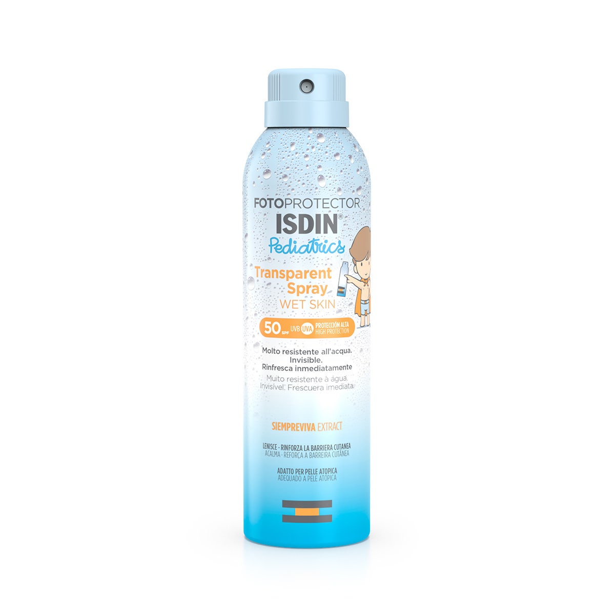 Isdin Fotoprotector Corpo Transparent Spray Wet Skin Pediatrics SPF50 250ml-2