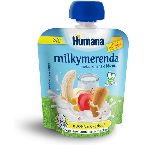 Humana Milkymerenda Mela Banana Biscotto 100g 8 Mesi+ - 2