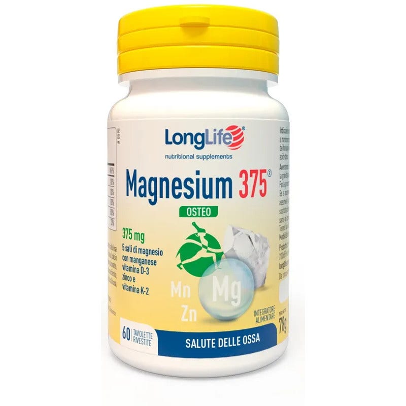 Longlife Magnesium 375 Osteo 60 Tavolette-2