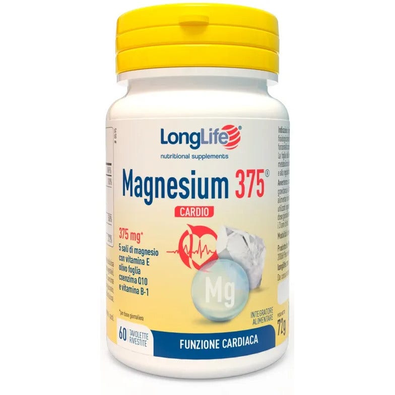 Longlife Magnesium 375 Cardio 60 Tavolette-2