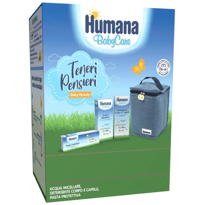 Humana Teneri Pensieri Beauty Bag Baby Care Acqua Micellare + Detergente + Pasta-2