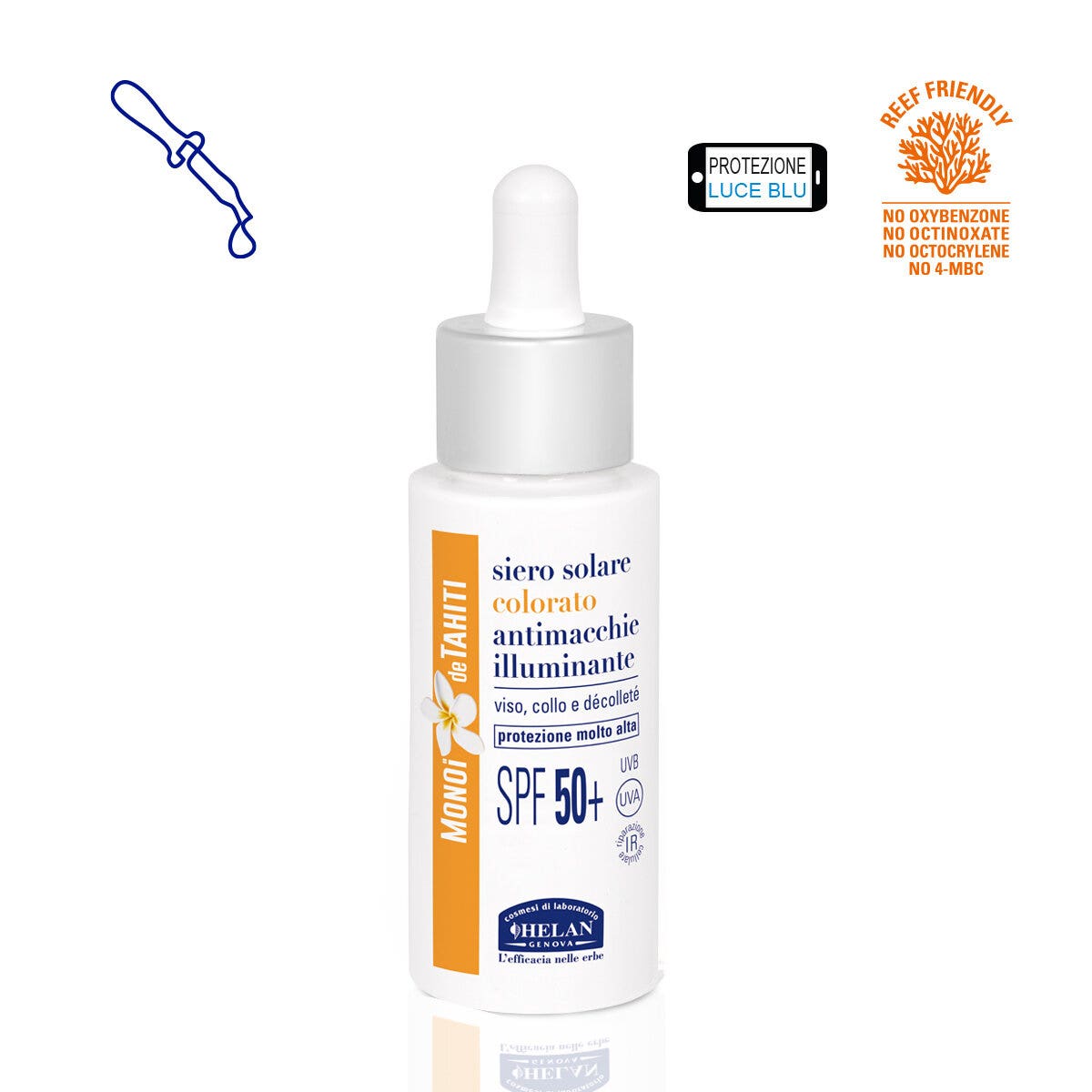 Helan Monoi De Tahiti Siero Solare Colorato Antimacchie Illuminante 30ml SPF50+-2