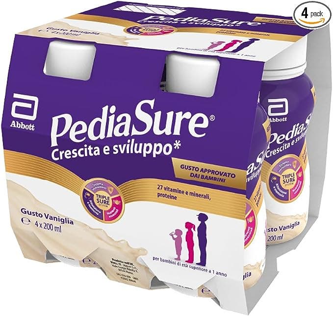 Pediasure Crescita e Sviluppo Vaniglia 4x200ml-2