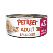 Petreet Adult Sfilaccetti Di Pollo Con Gamberetti Per Gatti Lattina 70g-1