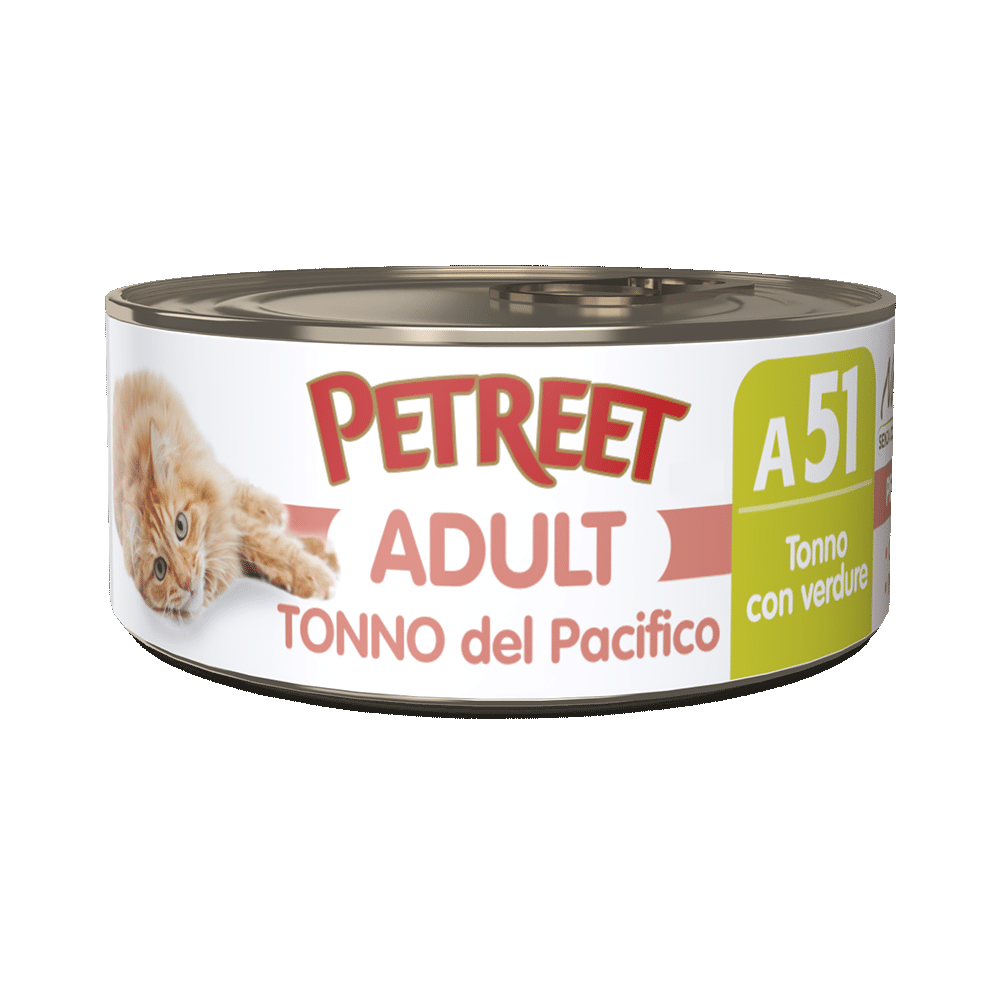 Petreet Adult Tonno Del Pacifico Con Verdure Per Gatti Lattina 70g-2