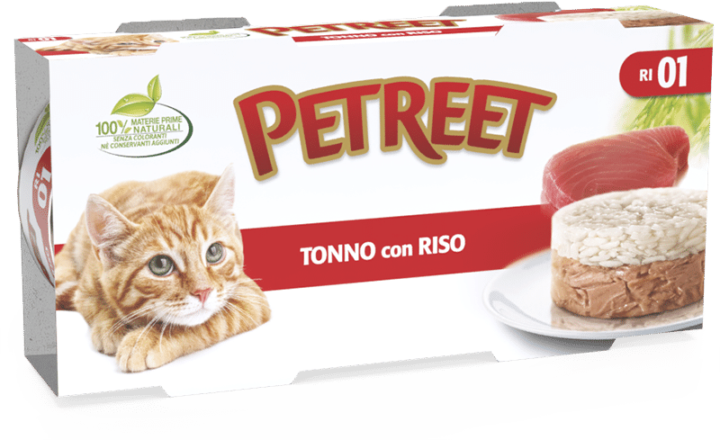 Petreet Tonno Riso Cibo Umido Per Gatti Adulti Lattina 2x170g-2
