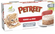 Petreet Tonno Riso Con Surimi Aroma Granchio Cibo Umido Per Gatti Adulti 2x170g-3
