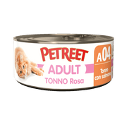 Petreet Adult Tonno Rosa Con Salmone Per Gatti Lattina 70g-2
