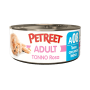 Petreet Adult Tonno Rosa Con Pesce Bianco Per Gatti Lattina 70g-1