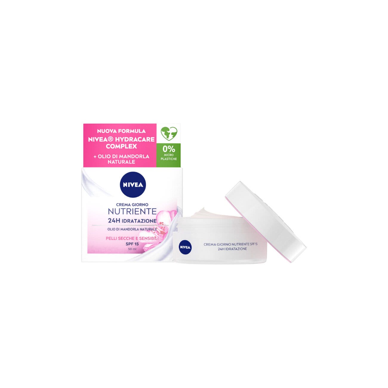 Nivea Crema Giorno Nutriente 24h Idratazione Spf15 50 ml Crema Viso Idratante Pelle Secca-4