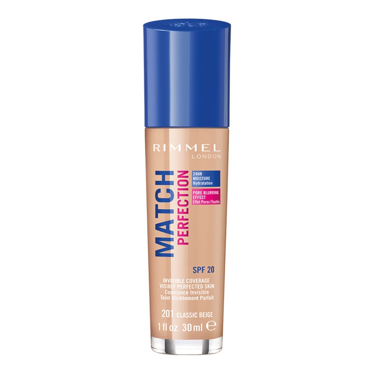 Rimmel Fondotinta Match Perfection 201 Classic Beige 30ml-1