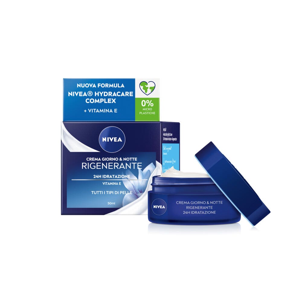 Nivea Crema Giorno & Notte Rigenerante 50 ml Crema Viso Nutriente Con Vitamina E E Provitamina B5-5