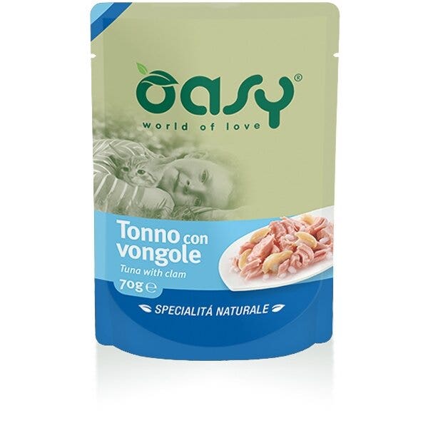 Oasy Specialità Naturale Gatto Bustina Tonno Con Vongole 70g-1