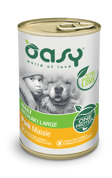 Oasy Umido Cane Monoproteico Maiale 400g-1