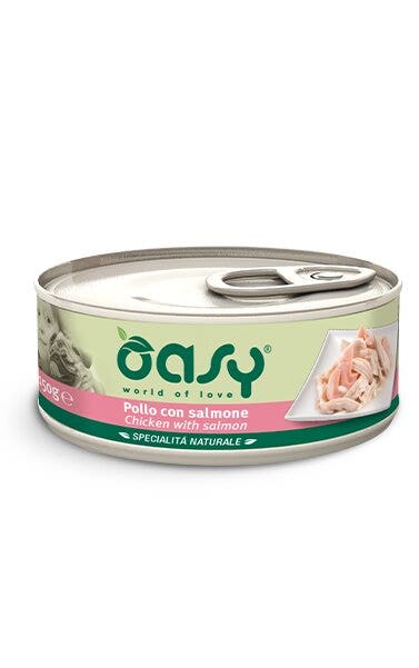 Oasy Specialità Naturale Cane Pollo con Salmone 150g-1