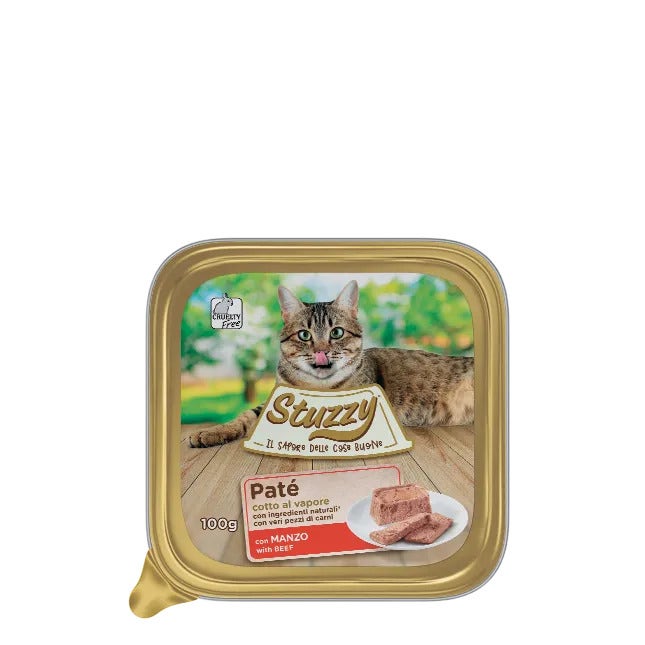 Stuzzy Paté Classico Con Manzo Per Gatti Adulti Vaschetta 100g-3