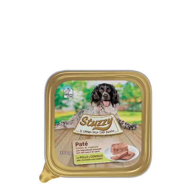 Stuzzy Paté Classico Con Pollo E Coniglio Per Cani Adulti Vaschetta 300g-3