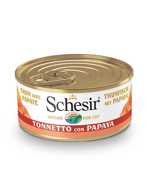 Schesir Tonnetto Con Papaya Lattina Cibo Umido Gatto Adulto 75 g-4