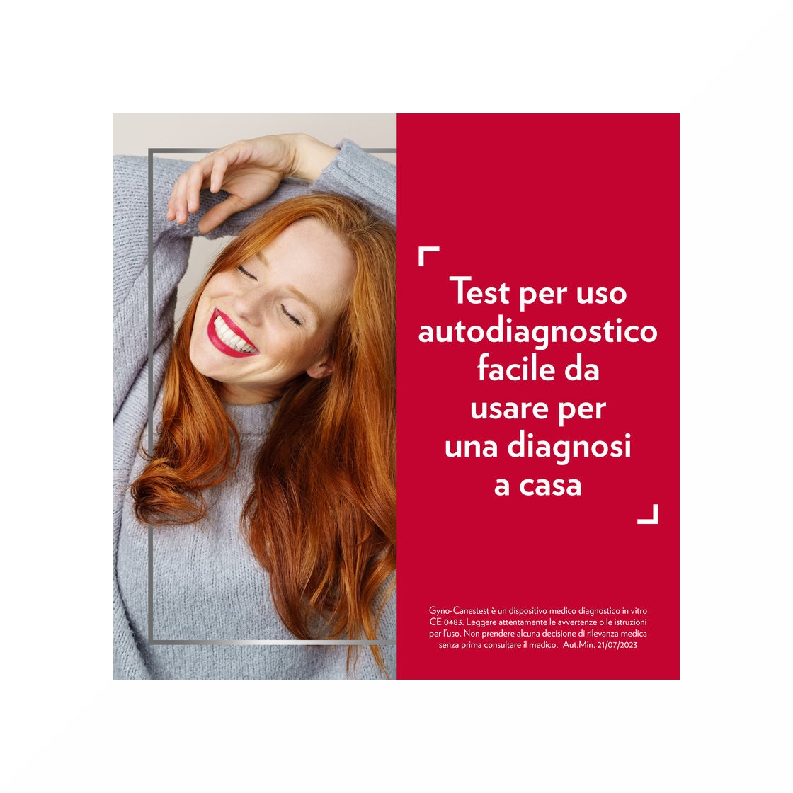 Gyno-Canestest Autotest Vaginale Diagnosi Infezioni Vaginali, Candida, Vaginosi Batterica, 1 Tampone