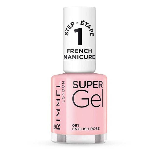 Rimmel Smalto Super Gel French Manicure Colore 091 English Rose 12ml-1