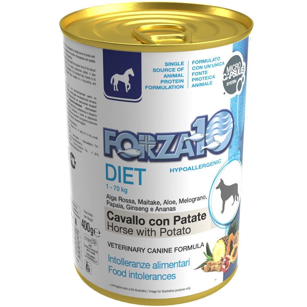 Forza10 Diet Cavallo E Patate Cibo Umido Cani Adulti Barattolo 400g-1