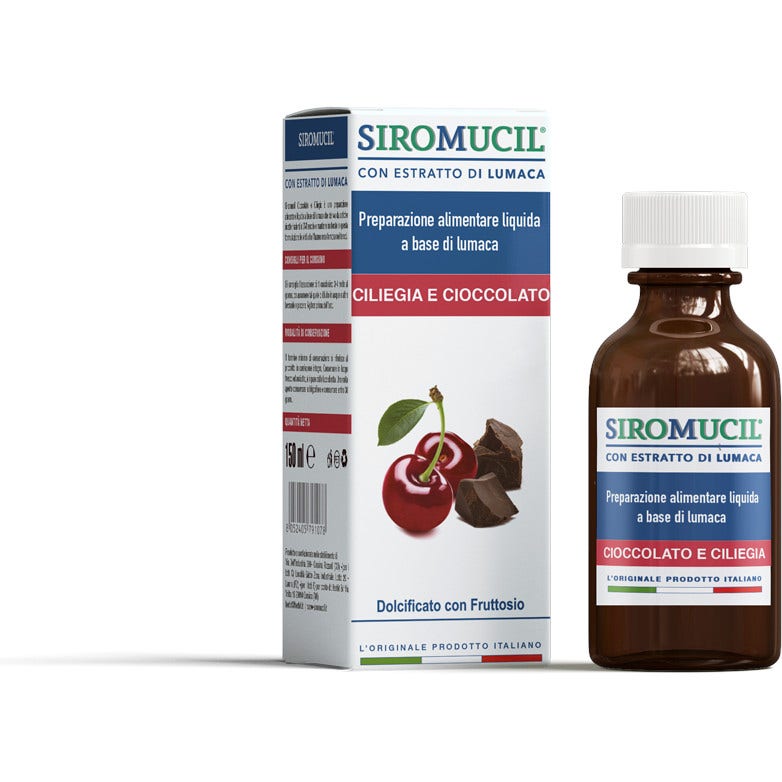 Siromucil Sciroppo Con Estratto Di Lumaca Al Cioccolato E Ciliegia 150ml  - 1