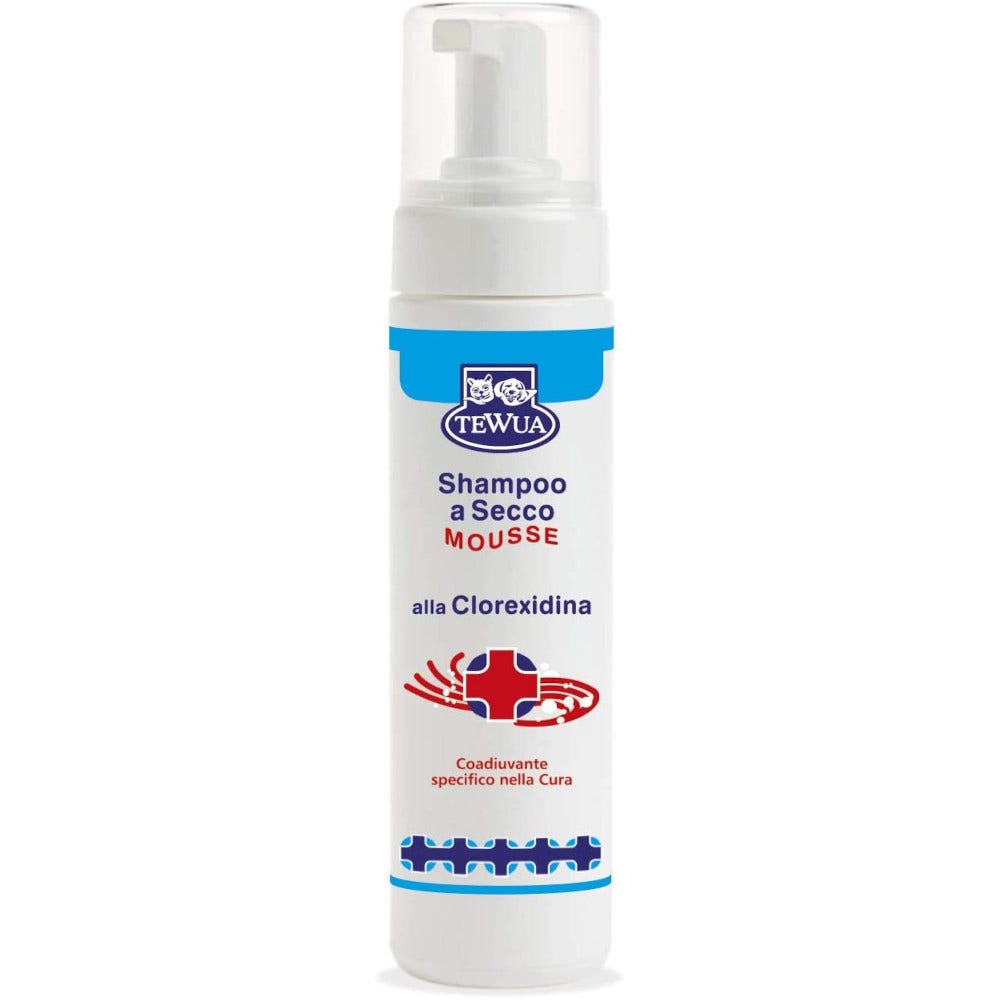 Tewua Mousse Clorexidina Coadiuvante Infezioni Per Tutti I Tipi Di Pelo 200ml-2