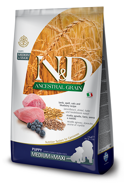 Farmina N&D Ancestral Grain Agnello E Mirtillo Cani Cuccioli Taglia Media E Grande Sacco 2,5kg-2