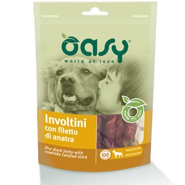 Oasy Snack Cani Involtini con Filetto di Anatra 100g-1