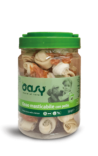 Oasy Snack per Cani Osso Masticabile con Pollo Taglia S 350g-2